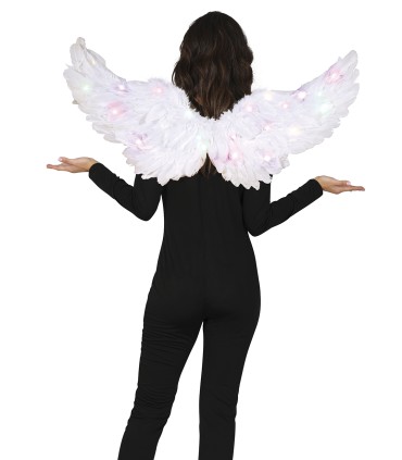 ALAS PLUMAS BLANCA CON LUZ